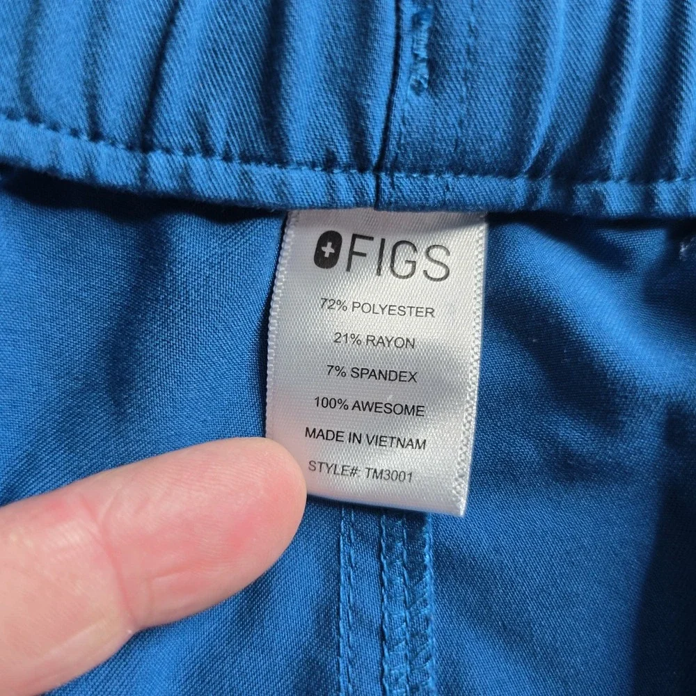 FIGS Cairo Cargo Scrub Pants Mens Large Blue PO# 1652 Technical Collection 32